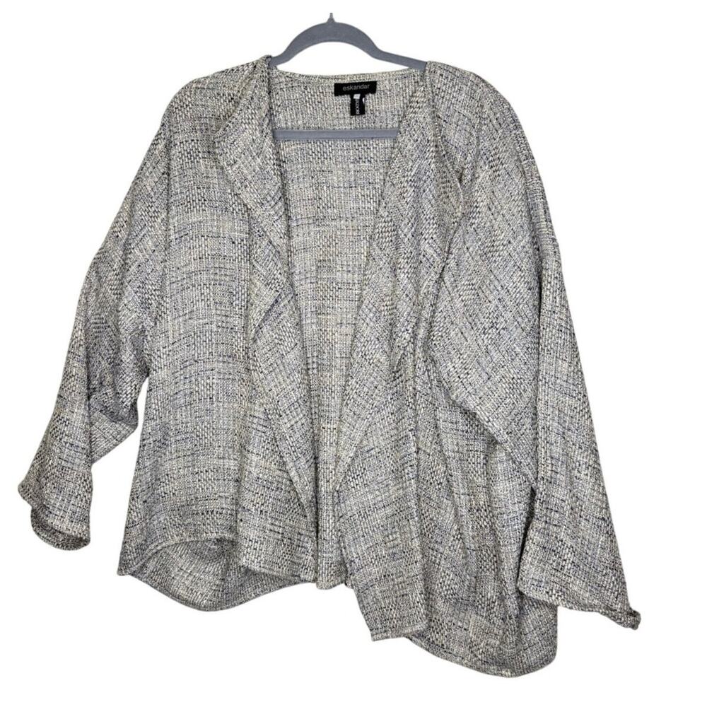 Eskandar Bergdorf Goodman Blazer Women's 1 Open Front Linen Wool Blend